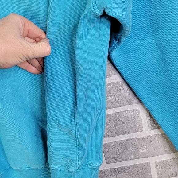 Champion Reverse Weave Y2K Light Blue Spell Out Hoodie Hooded Sweatshirt Men's M - Picture 11 of 16